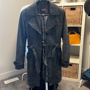 Danier XXS suede trench coat